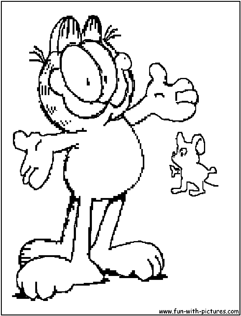 Dibujo para colorear: Garfield (Dibujos animados) #26223 - Dibujos para Colorear e Imprimir Gratis