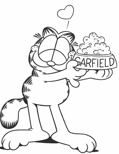 Dibujo para colorear: Garfield (Dibujos animados) #26230 - Dibujos para Colorear e Imprimir Gratis