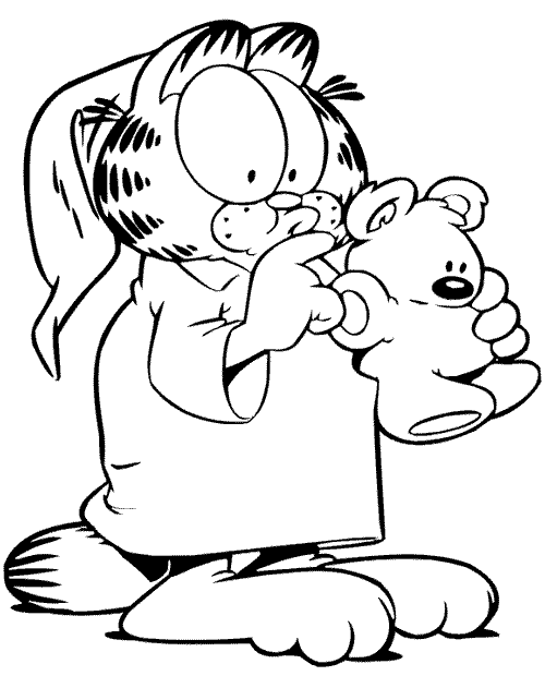 Dibujo para colorear: Garfield (Dibujos animados) #26241 - Dibujos para Colorear e Imprimir Gratis