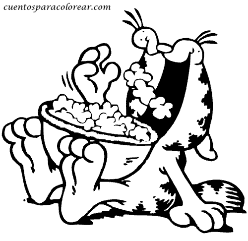 Dibujo para colorear: Garfield (Dibujos animados) #26270 - Dibujos para Colorear e Imprimir Gratis