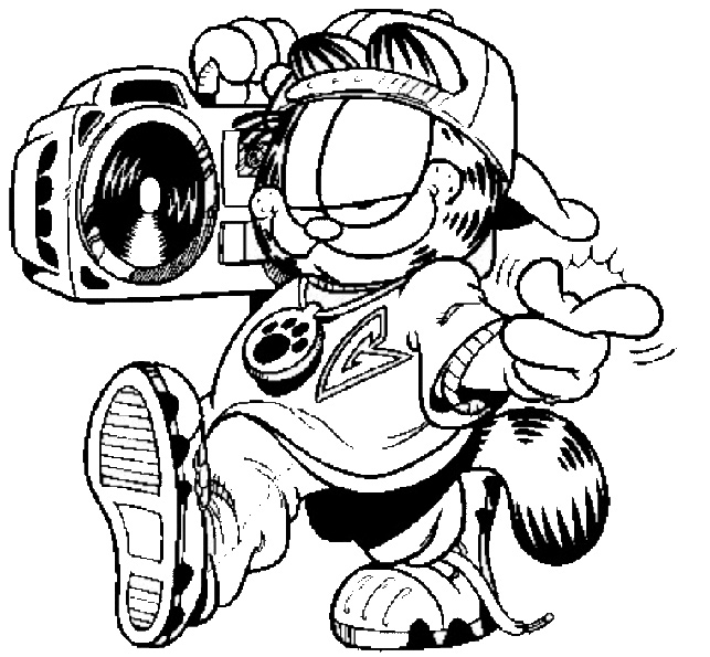 Dibujo para colorear: Garfield (Dibujos animados) #26271 - Dibujos para Colorear e Imprimir Gratis