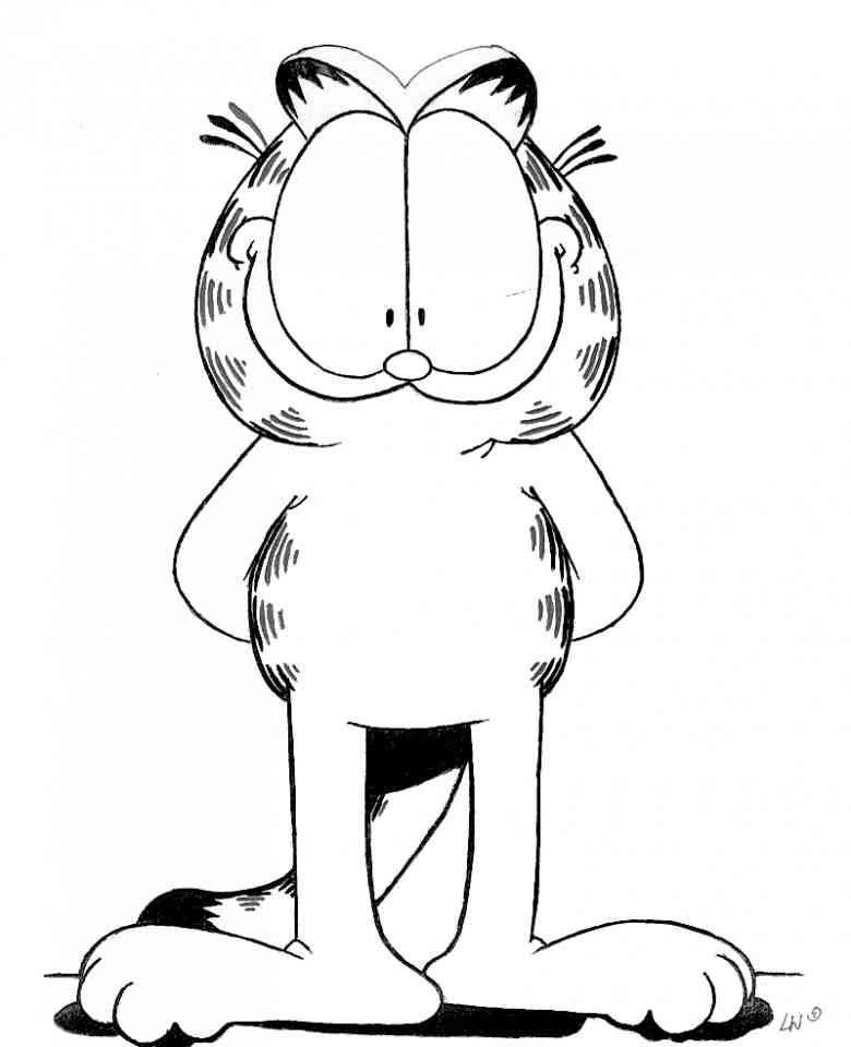 Dibujo para colorear: Garfield (Dibujos animados) #26296 - Dibujos para Colorear e Imprimir Gratis