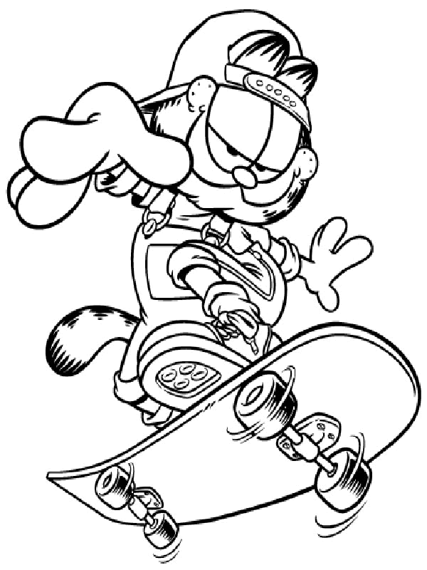 Dibujo para colorear: Garfield (Dibujos animados) #26299 - Dibujos para Colorear e Imprimir Gratis
