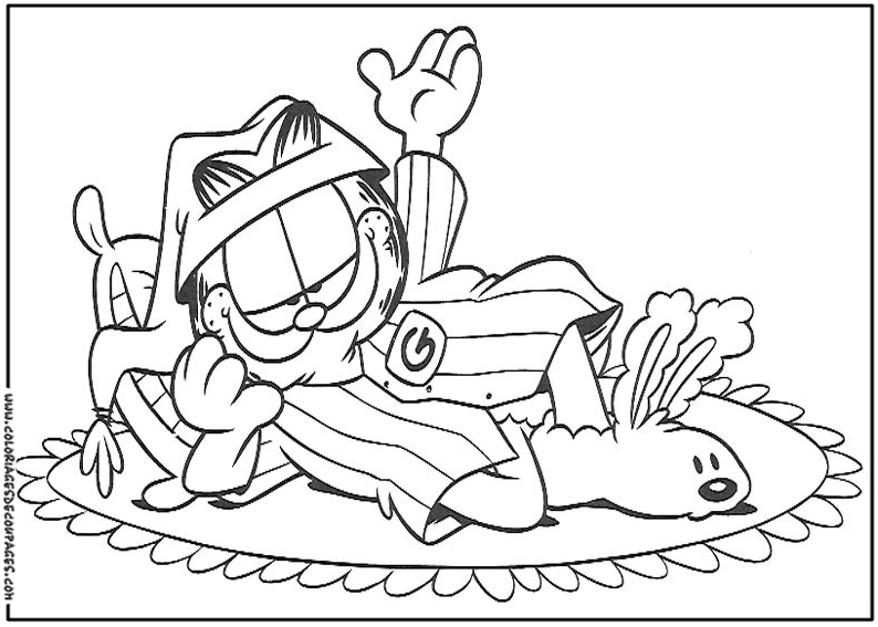 Dibujo para colorear: Garfield (Dibujos animados) #26302 - Dibujos para Colorear e Imprimir Gratis