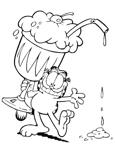 Dibujo para colorear: Garfield (Dibujos animados) #26308 - Dibujos para Colorear e Imprimir Gratis