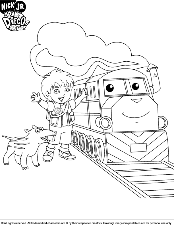 Dibujo para colorear: Go Diego! (Dibujos animados) #48563 - Dibujos para Colorear e Imprimir Gratis