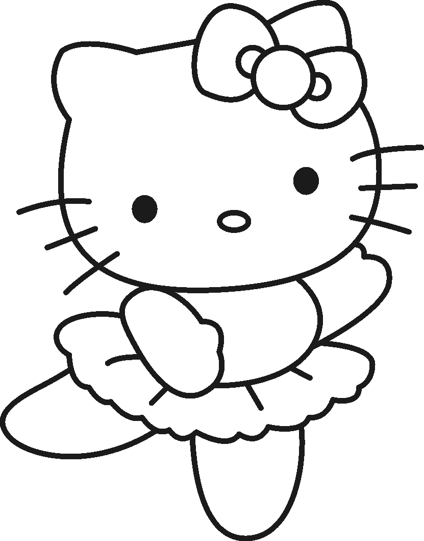 Dibujo para colorear: Hello Kitty (Dibujos animados) #36726 - Dibujos para Colorear e Imprimir Gratis