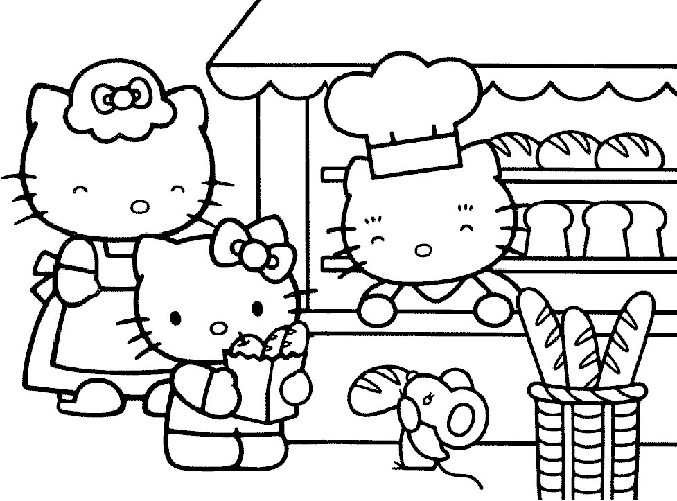 Dibujo para colorear: Hello Kitty (Dibujos animados) #36727 - Dibujos para Colorear e Imprimir Gratis