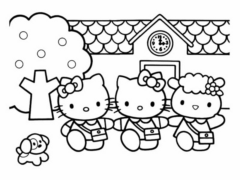 Dibujo para colorear: Hello Kitty (Dibujos animados) #36729 - Dibujos para Colorear e Imprimir Gratis