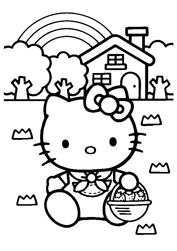 Dibujo para colorear: Hello Kitty (Dibujos animados) #36741 - Dibujos para Colorear e Imprimir Gratis