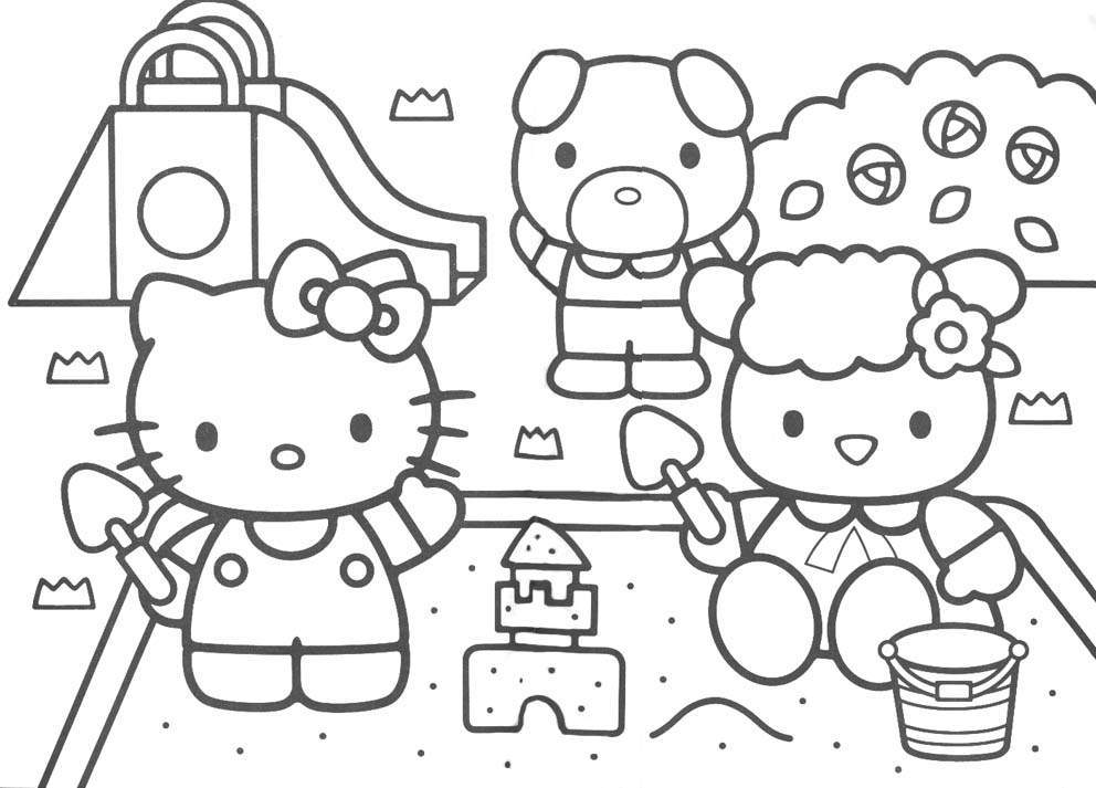 Dibujo para colorear: Hello Kitty (Dibujos animados) #36752 - Dibujos para Colorear e Imprimir Gratis