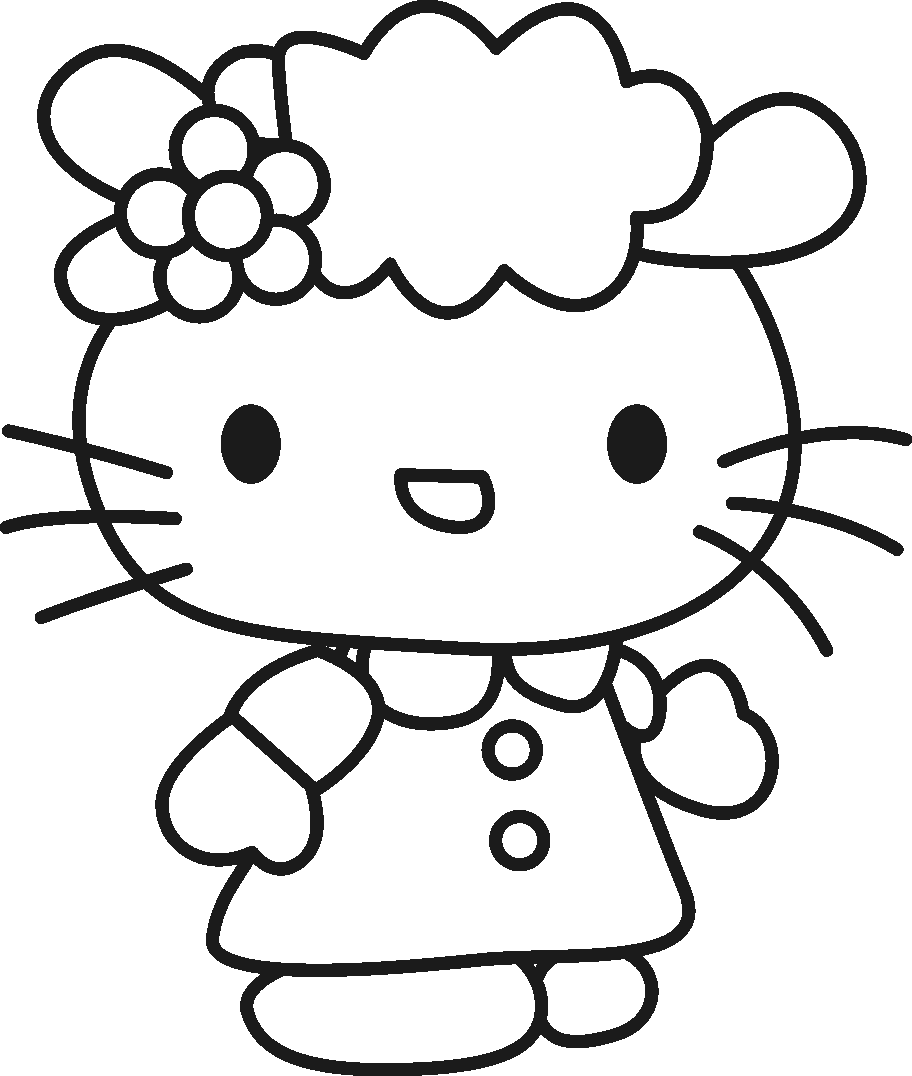 Dibujo para colorear: Hello Kitty (Dibujos animados) #36757 - Dibujos para Colorear e Imprimir Gratis
