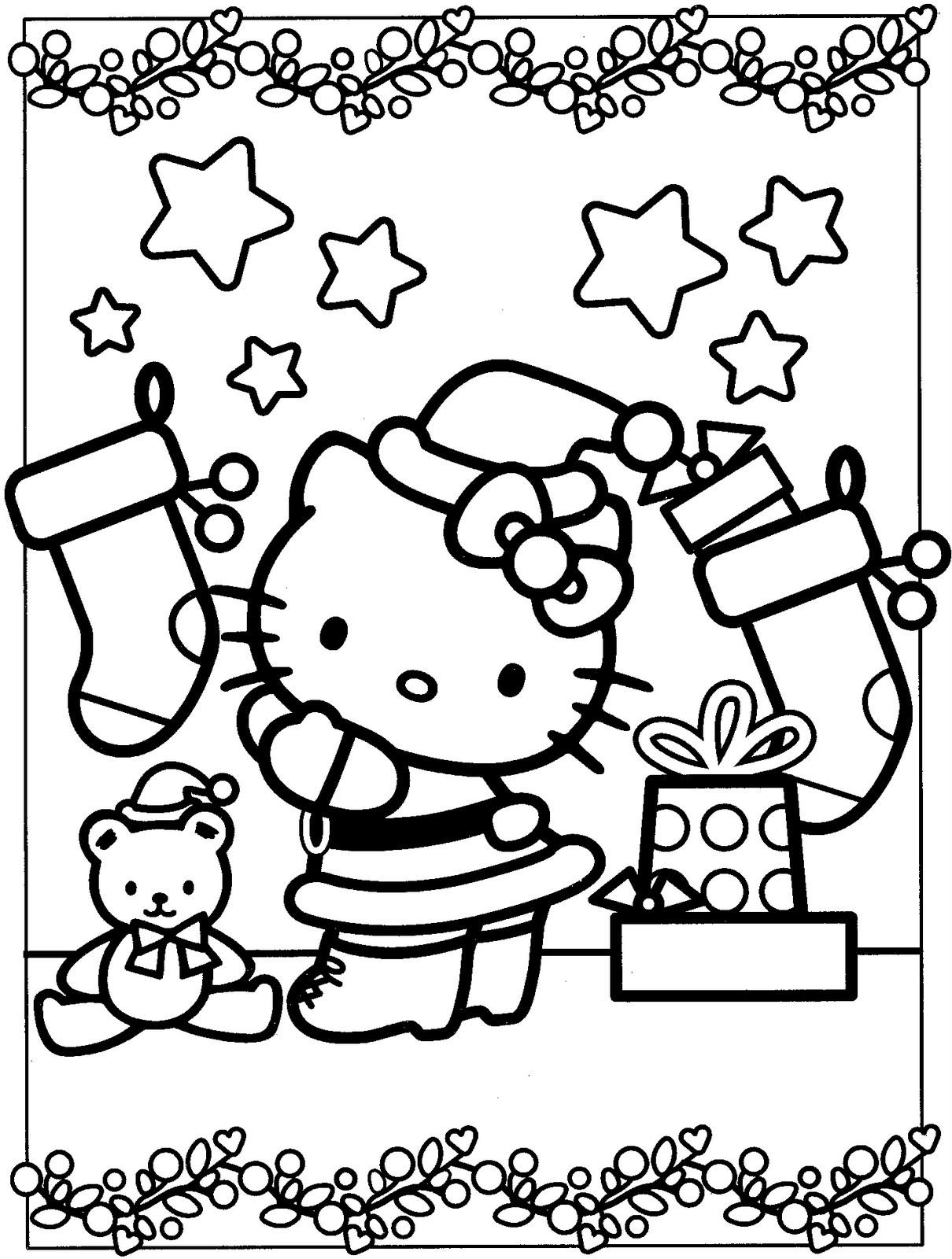 Dibujo para colorear: Hello Kitty (Dibujos animados) #36758 - Dibujos para Colorear e Imprimir Gratis