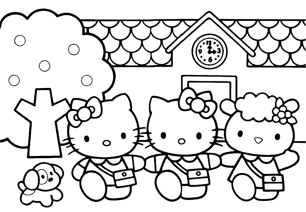 Dibujo para colorear: Hello Kitty (Dibujos animados) #36762 - Dibujos para Colorear e Imprimir Gratis