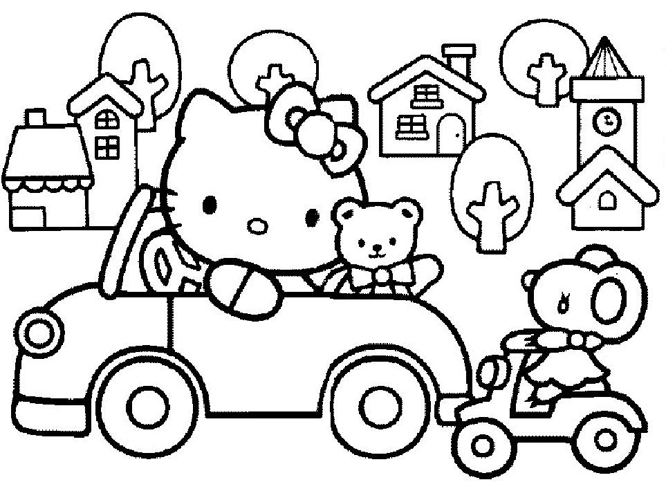 Dibujo para colorear: Hello Kitty (Dibujos animados) #36767 - Dibujos para Colorear e Imprimir Gratis
