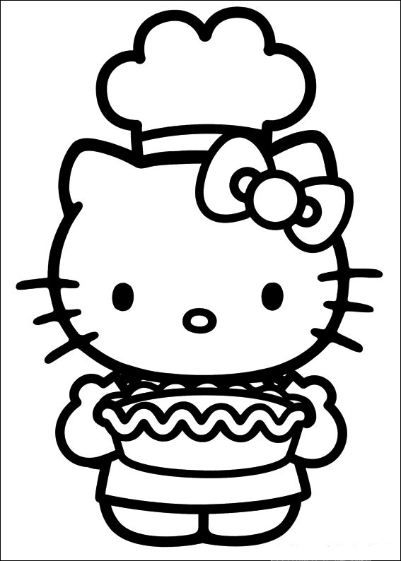 Dibujo para colorear: Hello Kitty (Dibujos animados) #36771 - Dibujos para Colorear e Imprimir Gratis