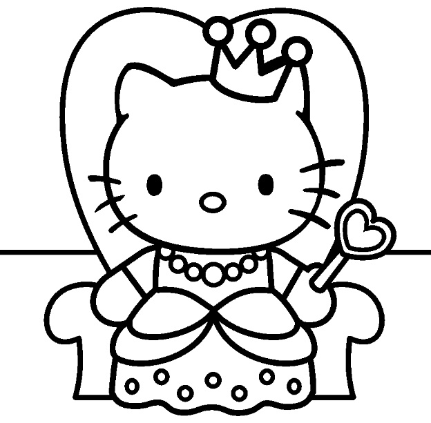 Dibujo para colorear: Hello Kitty (Dibujos animados) #36772 - Dibujos para Colorear e Imprimir Gratis
