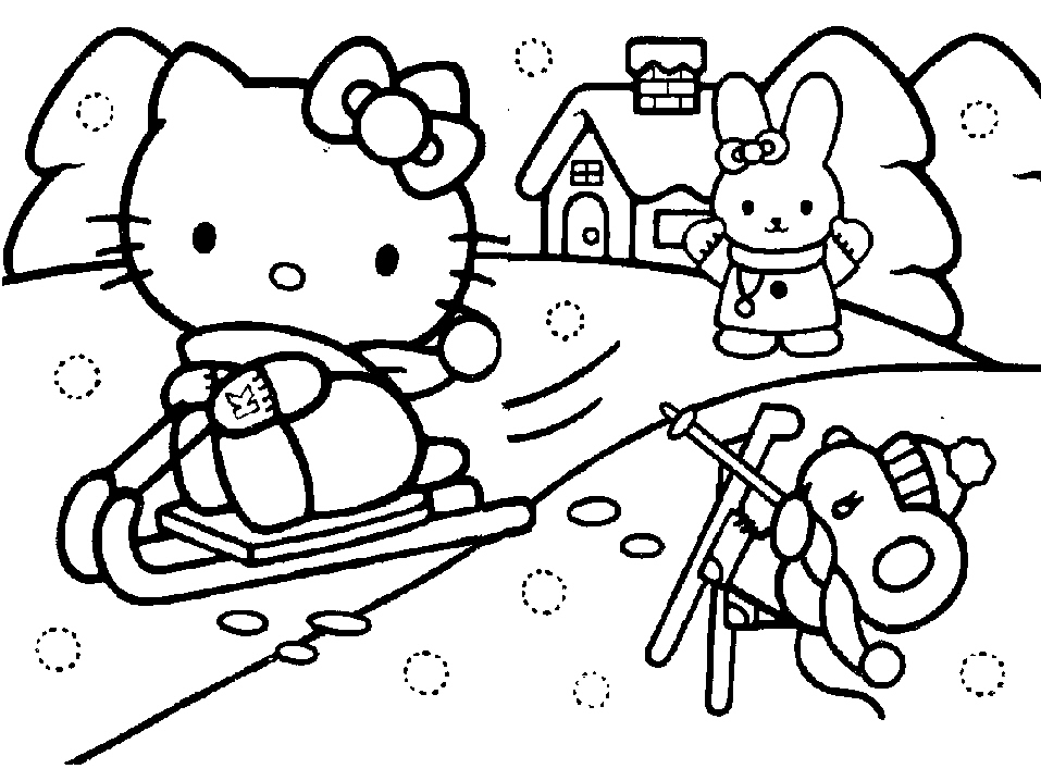 Dibujo para colorear: Hello Kitty (Dibujos animados) #36816 - Dibujos para Colorear e Imprimir Gratis