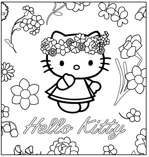Dibujo para colorear: Hello Kitty (Dibujos animados) #36858 - Dibujos para Colorear e Imprimir Gratis
