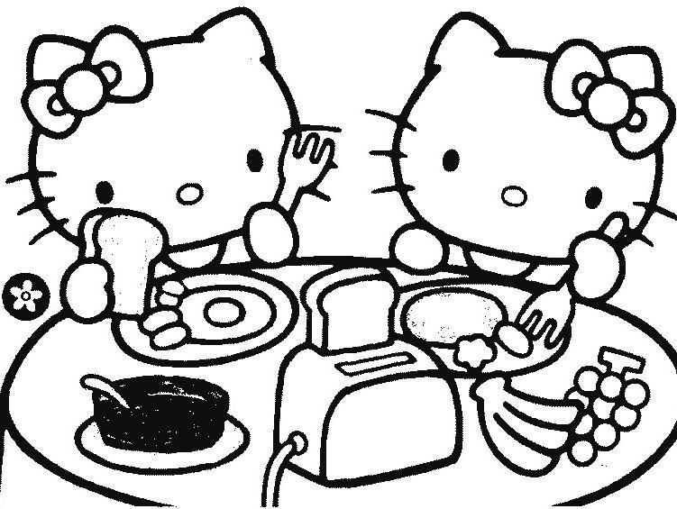Dibujo para colorear: Hello Kitty (Dibujos animados) #36895 - Dibujos para Colorear e Imprimir Gratis