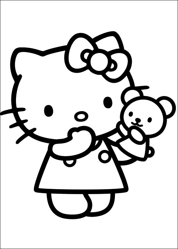 Dibujo para colorear: Hello Kitty (Dibujos animados) #36986 - Dibujos para Colorear e Imprimir Gratis