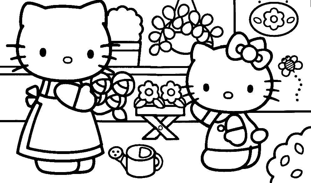Dibujo para colorear: Hello Kitty (Dibujos animados) #36988 - Dibujos para Colorear e Imprimir Gratis