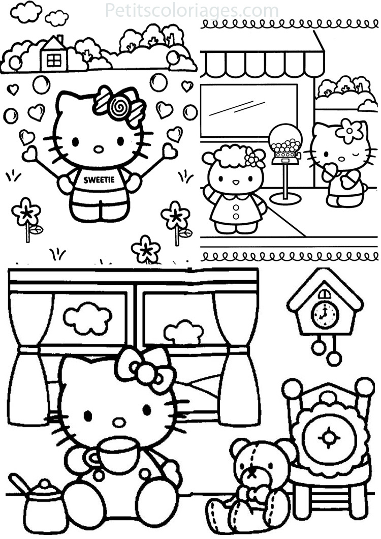 Dibujo para colorear: Hello Kitty (Dibujos animados) #37004 - Dibujos para Colorear e Imprimir Gratis