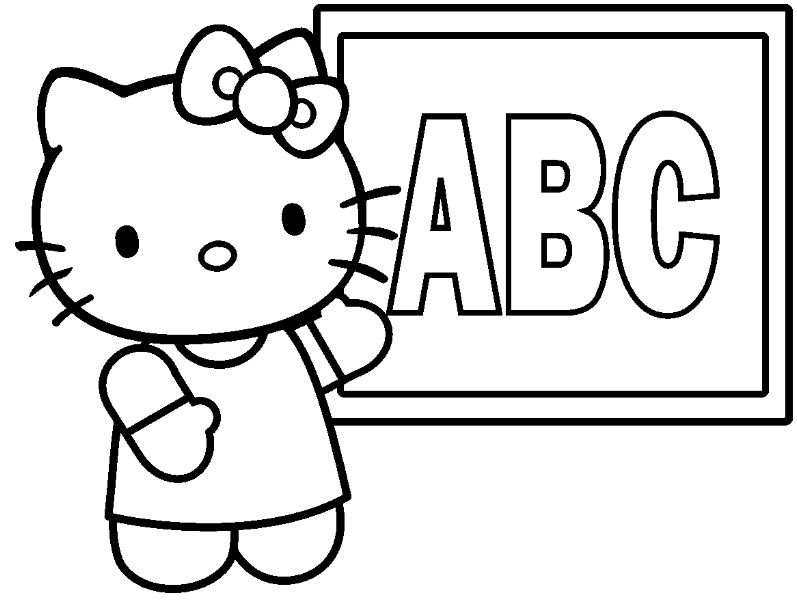 Dibujo para colorear: Hello Kitty (Dibujos animados) #37030 - Dibujos para Colorear e Imprimir Gratis