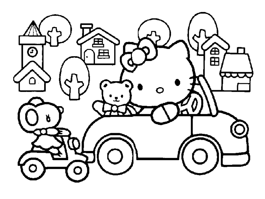 Dibujo para colorear: Hello Kitty (Dibujos animados) #37031 - Dibujos para Colorear e Imprimir Gratis