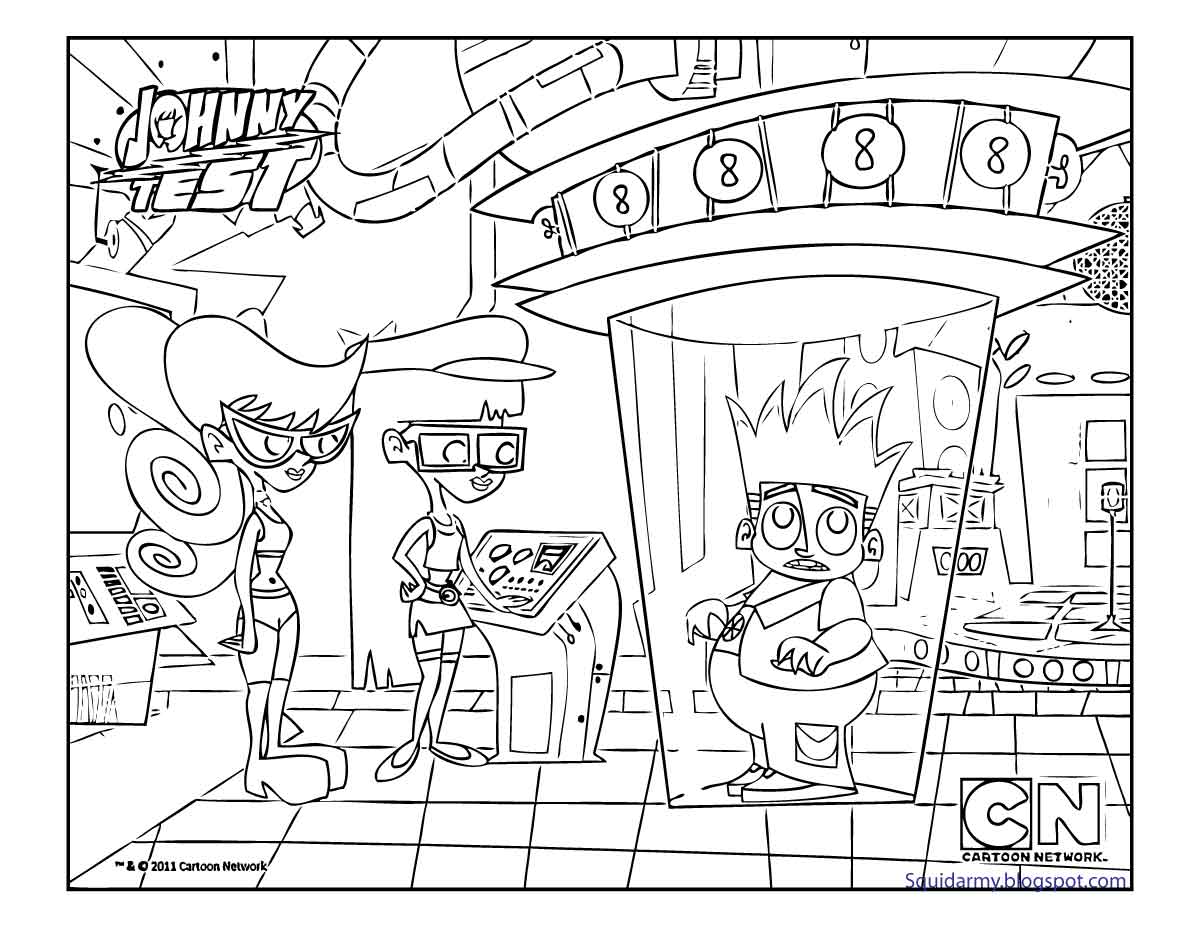 Dibujo para colorear: Johnny Test (Dibujos animados) #35002 - Dibujos para Colorear e Imprimir Gratis