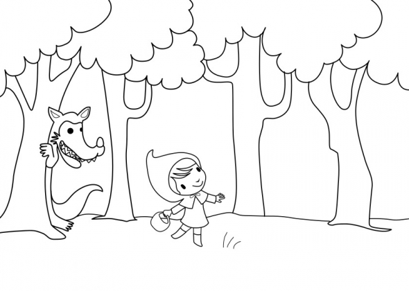 Dibujo para colorear: Little Red Riding Hood (Dibujos animados) #49198 - Dibujos para Colorear e Imprimir Gratis
