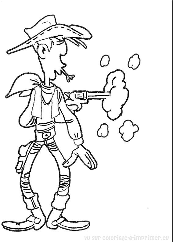 Dibujo para colorear: Lucky Luke (Dibujos animados) #25510 - Dibujos para Colorear e Imprimir Gratis
