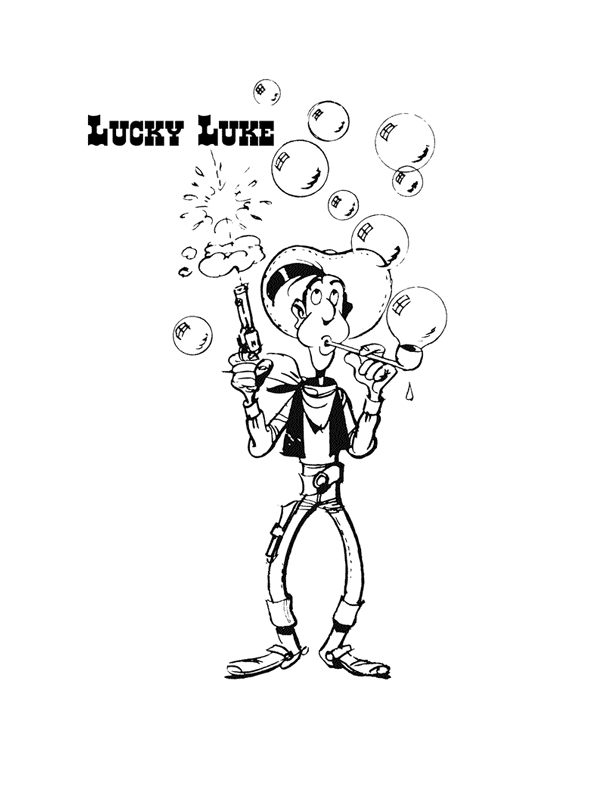 Dibujo para colorear: Lucky Luke (Dibujos animados) #25614 - Dibujos para Colorear e Imprimir Gratis