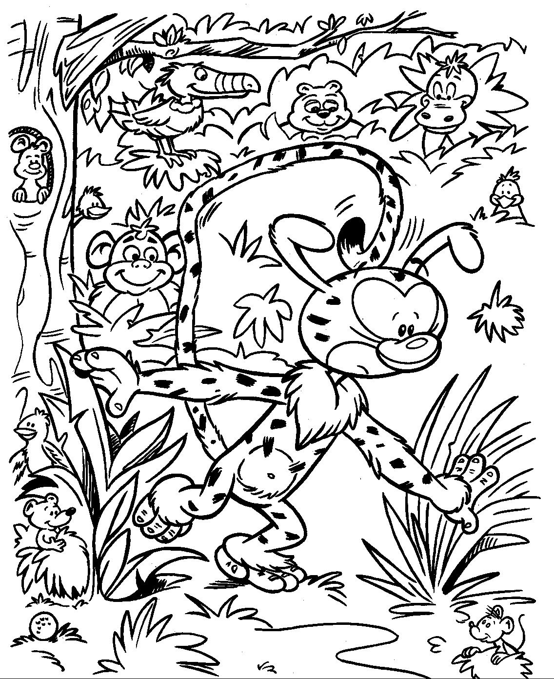 Dibujo para colorear: Marsupilami (Dibujos animados) #50124 - Dibujos para Colorear e Imprimir Gratis