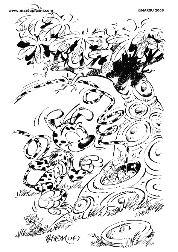 Dibujo para colorear: Marsupilami (Dibujos animados) #50159 - Dibujos para Colorear e Imprimir Gratis