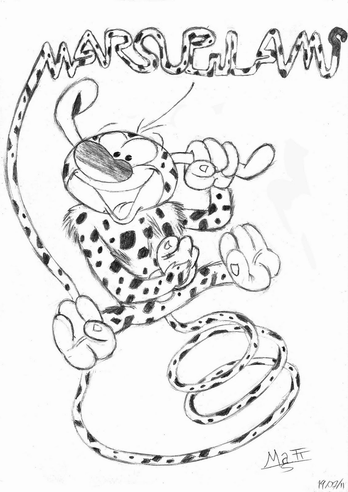 Dibujo para colorear: Marsupilami (Dibujos animados) #50207 - Dibujos para Colorear e Imprimir Gratis