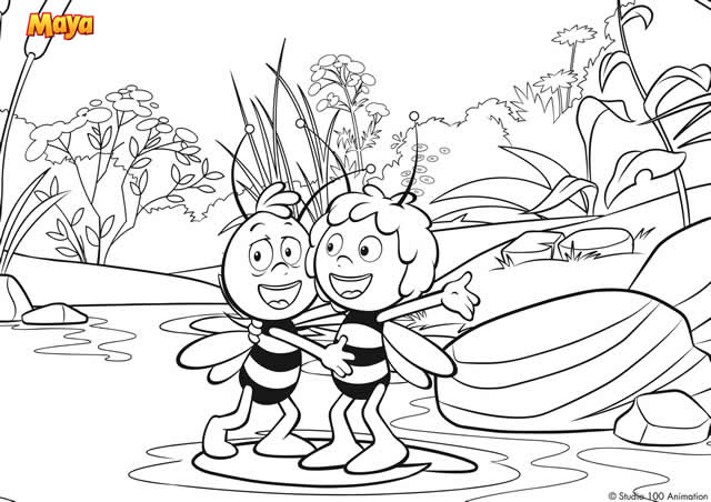 Dibujo para colorear: Maya the bee (Dibujos animados) #28214 - Dibujos para Colorear e Imprimir Gratis