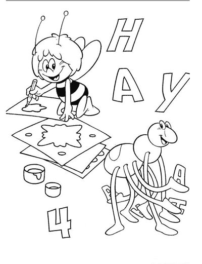 Dibujo para colorear: Maya the bee (Dibujos animados) #28333 - Dibujos para Colorear e Imprimir Gratis