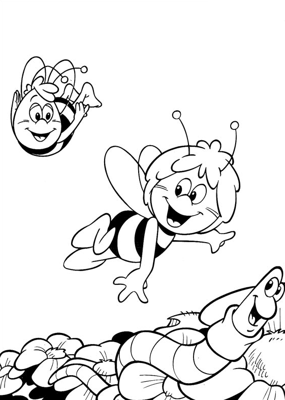 Dibujo para colorear: Maya the bee (Dibujos animados) #28353 - Dibujos para Colorear e Imprimir Gratis