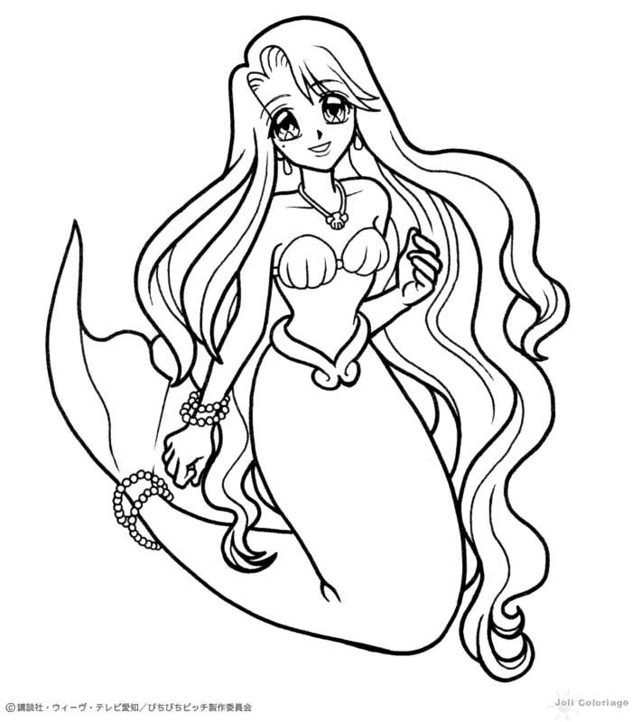 Dibujo para colorear: Mermaid Melody: Pichi Pichi Pitch (Dibujos animados) #53650 - Dibujos para Colorear e Imprimir Gratis