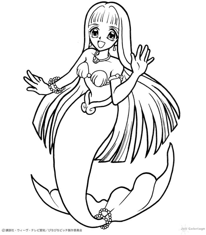 Dibujo para colorear: Mermaid Melody: Pichi Pichi Pitch (Dibujos animados) #53685 - Dibujos para Colorear e Imprimir Gratis