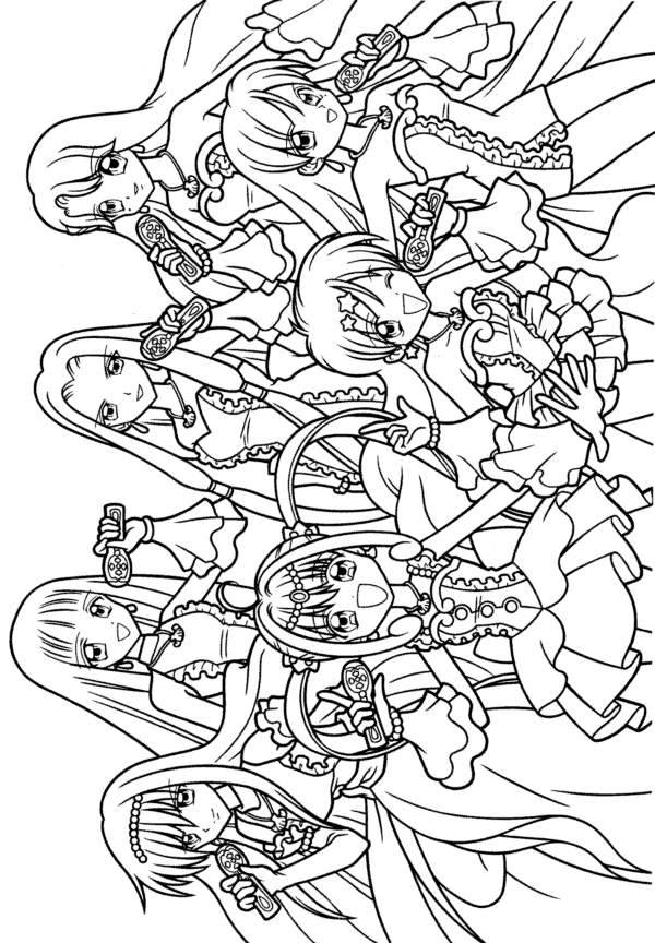 Dibujo para colorear: Mermaid Melody: Pichi Pichi Pitch (Dibujos animados) #53763 - Dibujos para Colorear e Imprimir Gratis
