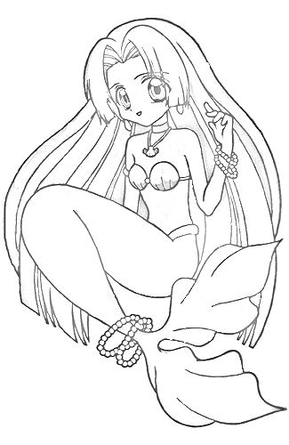 Dibujo para colorear: Mermaid Melody: Pichi Pichi Pitch (Dibujos animados) #53778 - Dibujos para Colorear e Imprimir Gratis