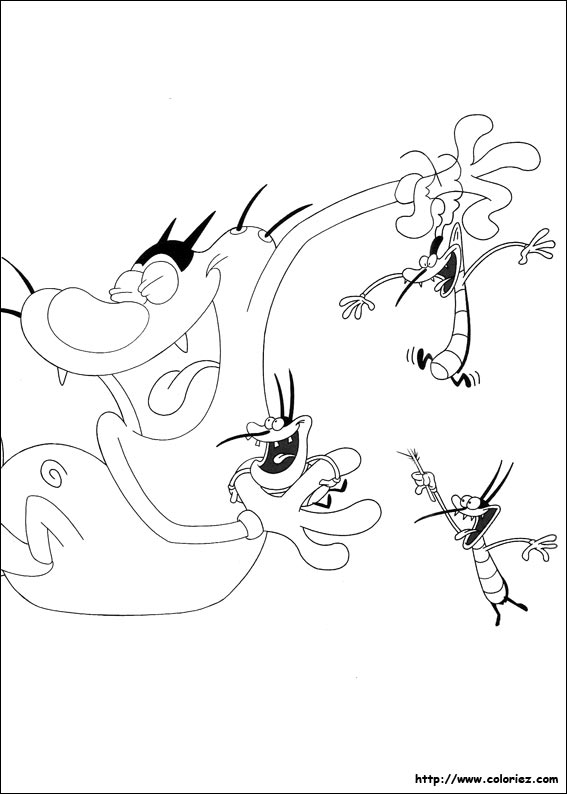 Dibujo para colorear: Oggy and the Cockroaches (Dibujos animados) #37865 - Dibujos para Colorear e Imprimir Gratis