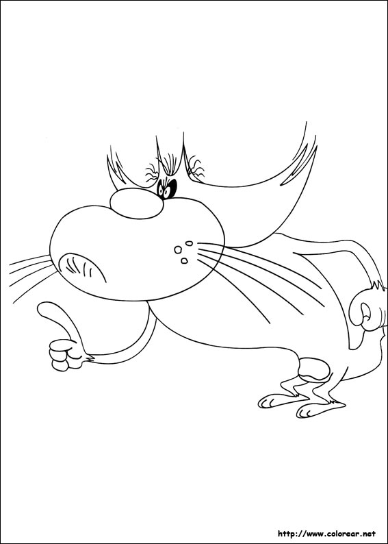 Dibujo para colorear: Oggy and the Cockroaches (Dibujos animados) #37883 - Dibujos para Colorear e Imprimir Gratis