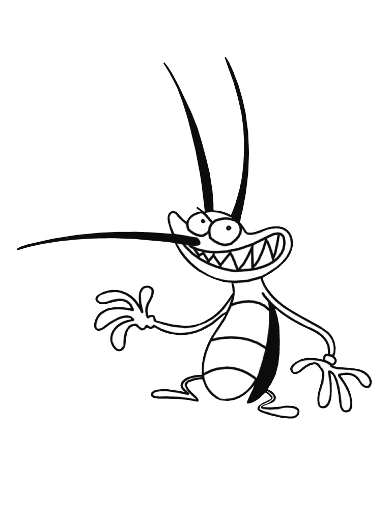 Dibujo para colorear: Oggy and the Cockroaches (Dibujos animados) #37938 - Dibujos para Colorear e Imprimir Gratis