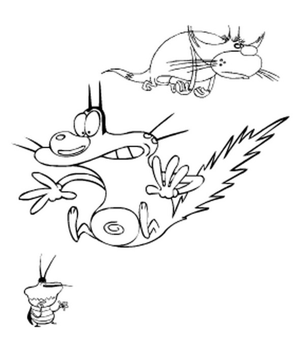 Dibujo para colorear: Oggy and the Cockroaches (Dibujos animados) #37955 - Dibujos para Colorear e Imprimir Gratis
