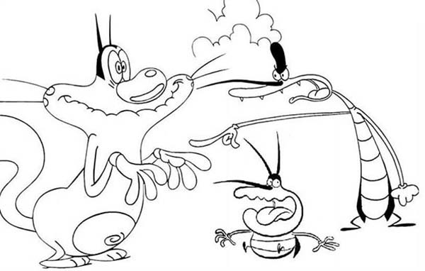 Dibujo para colorear: Oggy and the Cockroaches (Dibujos animados) #38036 - Dibujos para Colorear e Imprimir Gratis