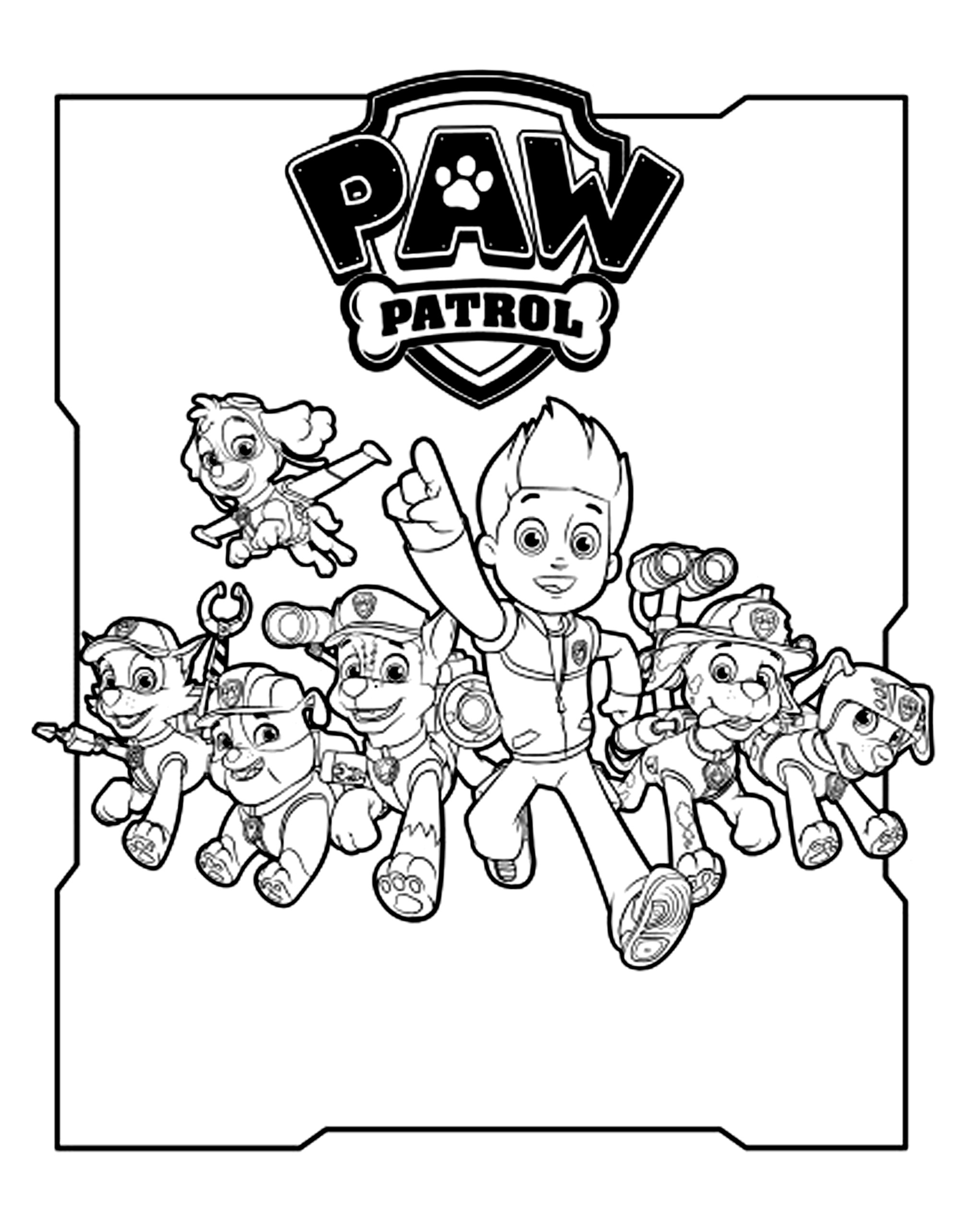 Dibujo para colorear: Paw Patrol (Dibujos animados) #44239 - Dibujos para Colorear e Imprimir Gratis