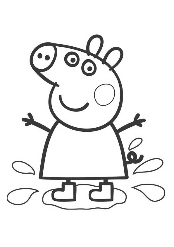 Dibujo para colorear: Peppa Pig (Dibujos animados) #43911 - Dibujos para Colorear e Imprimir Gratis